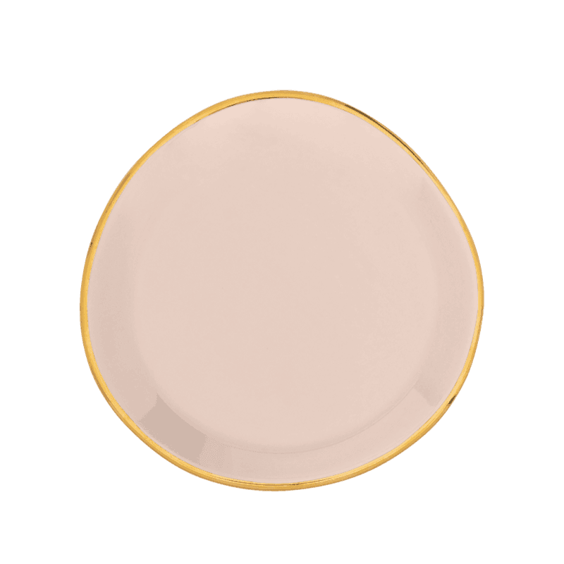 Small Gold Finished Plate in Old Pink