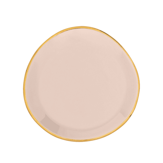 Small Gold Finished Plate in Old Pink