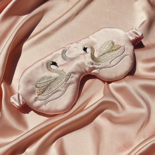 Rosa Swan Lake Embroidered Eye Mask